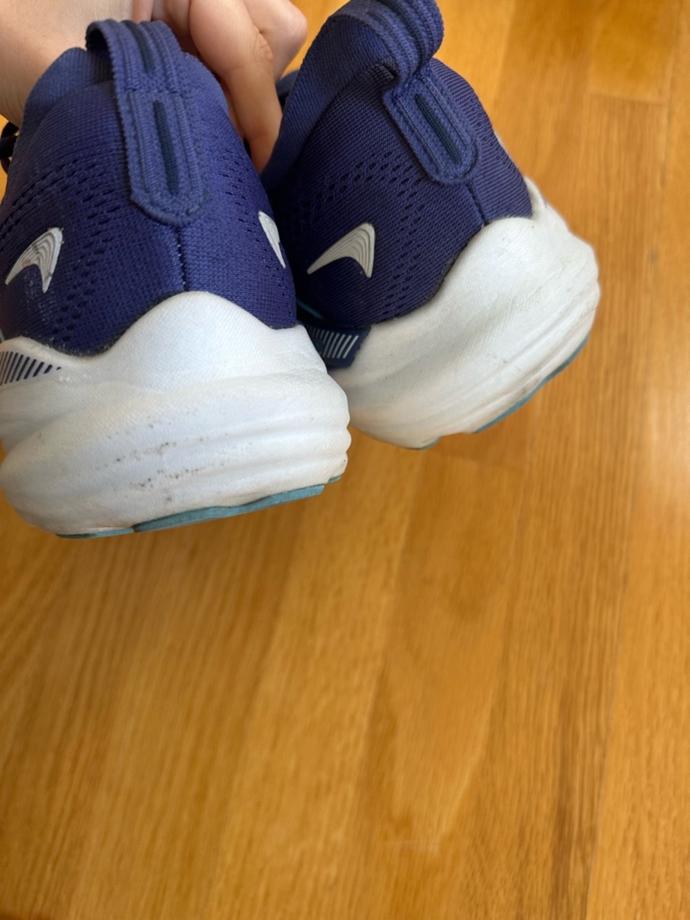Nike Purple Running Shoes with Aqua Swoosh - Picture 4 of 6